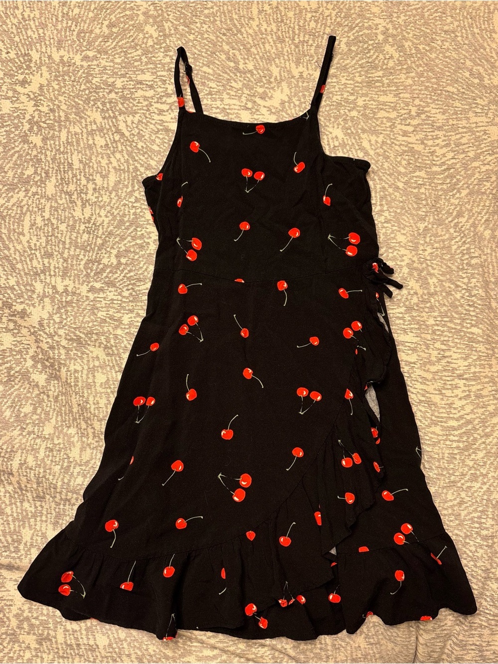 art class Black Cherry Print Wrap Dress